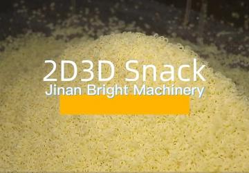 250-300kgh 2d3d snack production line